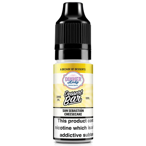 Dinner Lady Desserts Bar 10ml Nic Salts San Sebastian Chessecake