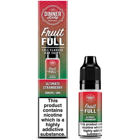 Dinner Lady Fruit Full 10ml Nicotine Salts Ultimate Strawberry