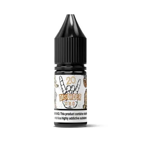 Disorder 10ml Nic Salt E-Liquids D.B.D / 10mg On White Background