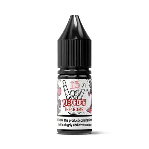 Disorder 10ml Nic Salt E-Liquids The Bomb / 10mg On White Background