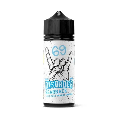 Disorder E-Liquids 100ml Shortfills Bearback On White Background