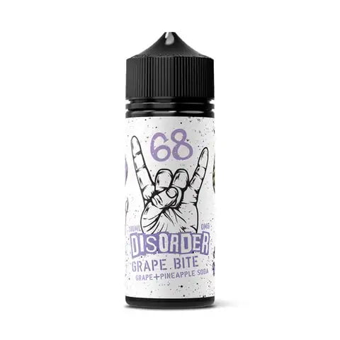 Disorder E-Liquids 100ml Shortfills Grape Bite On White Background