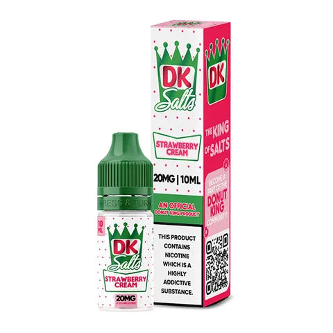 donut king bar juice strawberry cream on white background