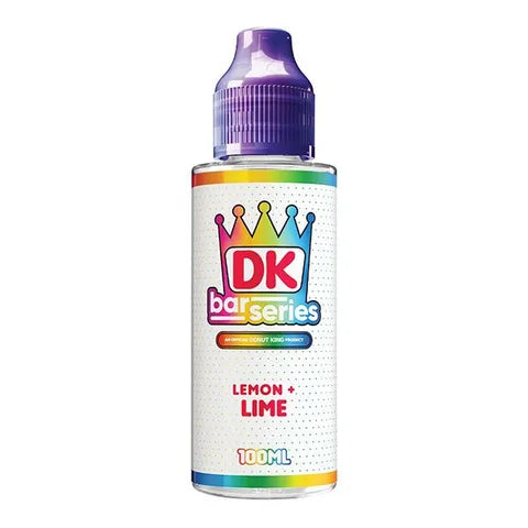 donut king bar series 100ml shortfill lemon lime on white background