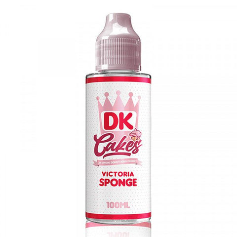 Donut King Cakes 100ml Shortfill E-Liquid Victoria Sponge On White Background