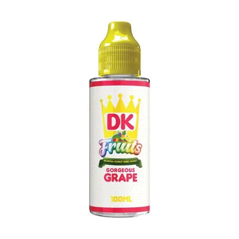 Donut King Fruits 100ml Shortfill E-Liquids Gorgeous Grape On White Background