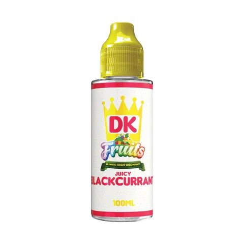 Donut King Fruits 100ml Shortfill E-Liquids Juicy Blackcurrant On White Background