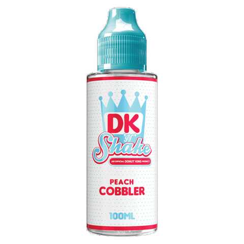 Donut King 'N' Shake 100ml Shortfill E-Liquid Peach Cobbler On White Background