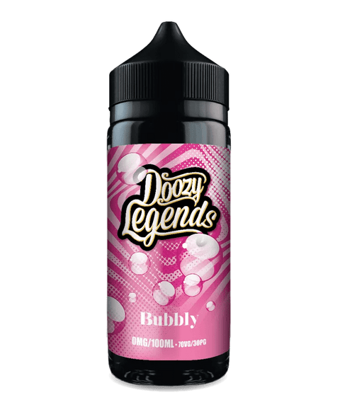 Doozy Legends 100ml Shortfill E-Liquid Bubbly On White Background