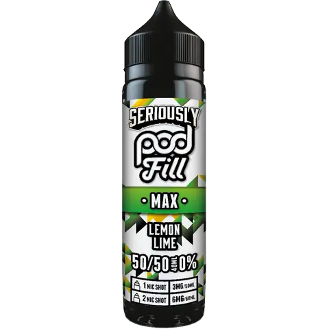 doozy pod fill max bottle lemon lime longfill on clear background