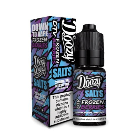 Doozy Salts E-Liquid Range 10mg / Frozen Berries On White Background