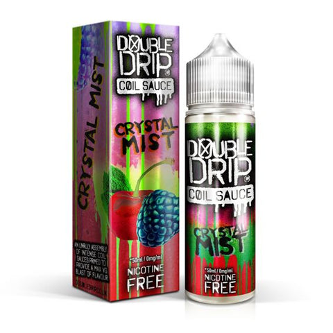 Double Drip Coil Sauce E-Liquid 50ml Shortfill Crystal Mist On White Background