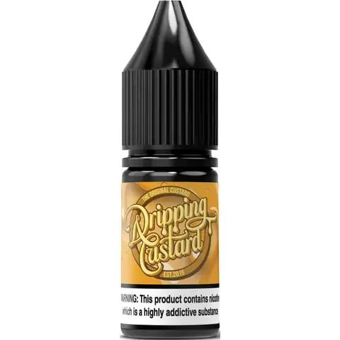 Dripping Custard 10ml Nic Salts 10mg / Original Dripping Custard On White Background