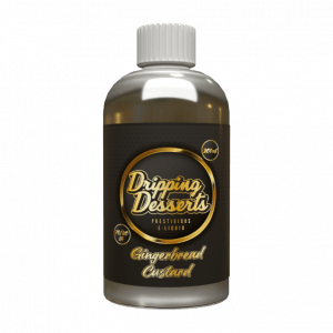 Dripping Desserts 200ml Shortfill E-Liquid Gingerbread Custard On White Background