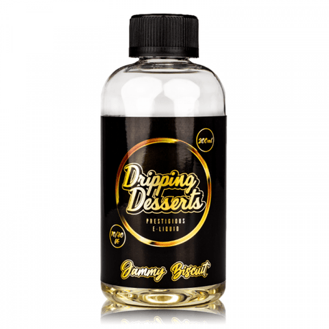 Dripping Desserts 200ml Shortfill E-Liquid Jammy Biscuit On White Background