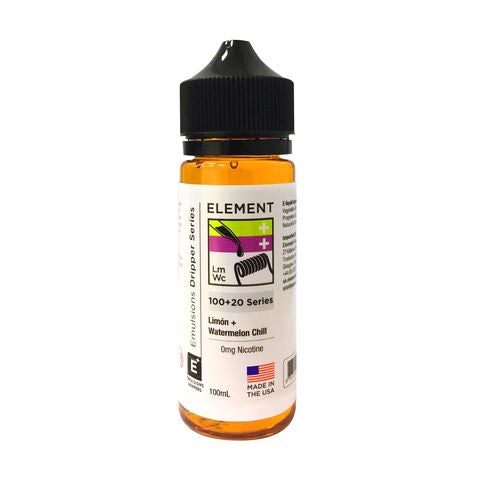 Element E-Liquid Premium 100ml Dripper Series Shortfills On White Background