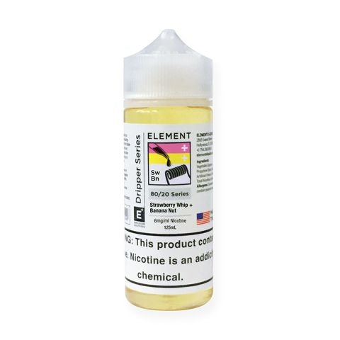 Element E-Liquid Premium 100ml Dripper Series Shortfills On White Background