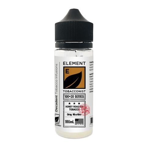 Element E-Liquid Premium 100ml Dripper Series Shortfills On White Background