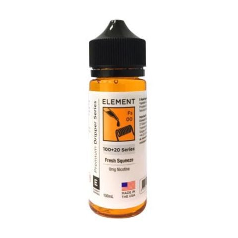 Element E-Liquid Premium 100ml Dripper Series Shortfills Fresh Squeeze On White Background