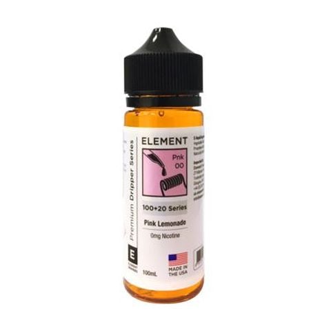 Element E-Liquid Premium 100ml Dripper Series Shortfills Pink Lemonade On White Background