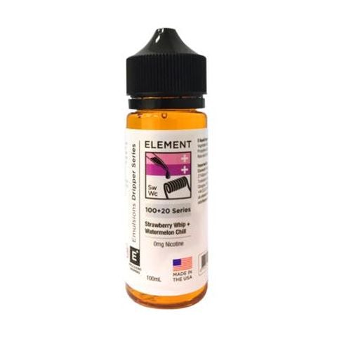 Element E-Liquid Premium 100ml Dripper Series Shortfills Strawberry Whip On White Background