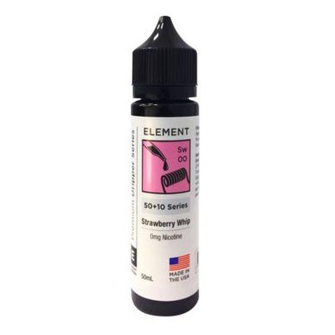 Element E-Liquid Premium 50ml Dripper Series Shortfills Strawberry Whip On White Background