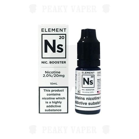 Element Nic Salt Shot 10ml 20mg On White Background