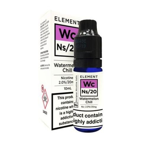 Element NS Nic Salt 10ml Juice Range Watermelon Chill / 5mg On White Background