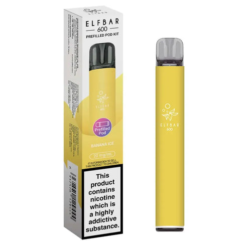 Elf Bar 600 Prefilled Pod Kit Banana Ice