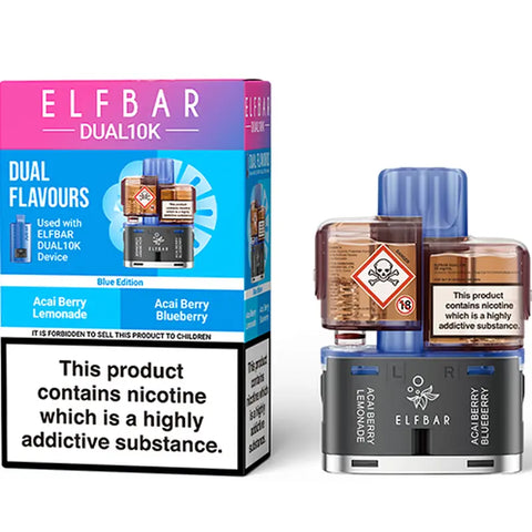 Elf Bar Dual 10k Replacement Pods Blue Edition