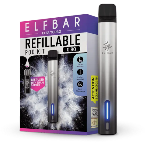 Elf Bar Elfa Turbo Vape Pod Kit Aurora Black