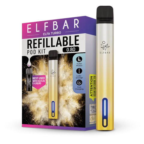 Elf Bar Elfa Turbo Vape Pod Kit Aurora Gold