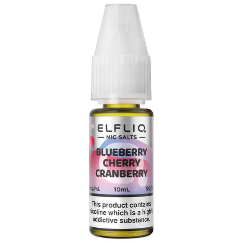 Elf Bar Elfliq Nic Salts 10ml Blueberry Cherry Cranberry