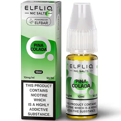 Elfliq pina colada 10ml bottle on white background