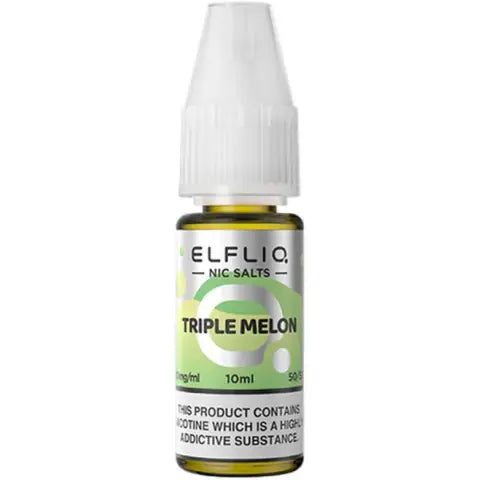 elfliq nic salts triple melon on white background