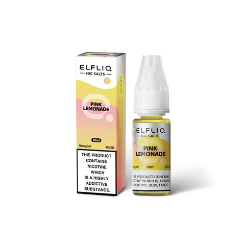 elfliq nic salts pink lemonade on white background