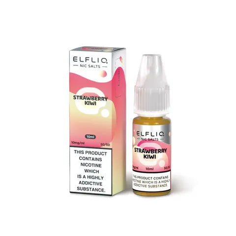 elfliq nic salts strawberry kiwi on white background