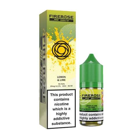 elux firerose lemon lime nic salt on white background