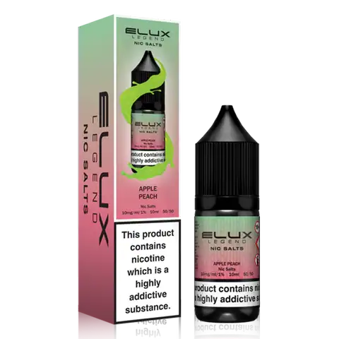 ELUX Legend 10ml Nic Salts Apple Peach / 10mg On White Background