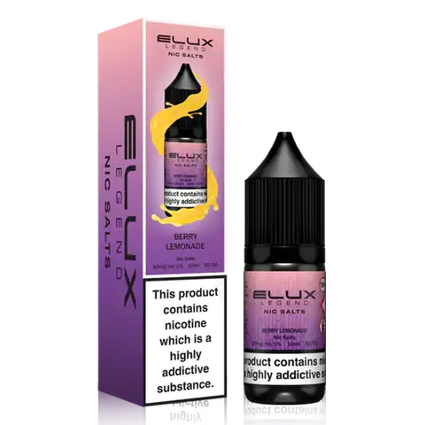 ELUX Legend 10ml Nic Salts Berry Lemonade / 10mg On White Background