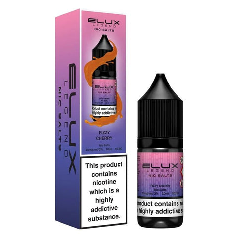 ELUX Legend 10ml Nic Salts Fizzy Cherry / 10mg On White Background