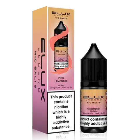 ELUX Legend 10ml Nic Salts Pink Lemonade / 10mg On White Background