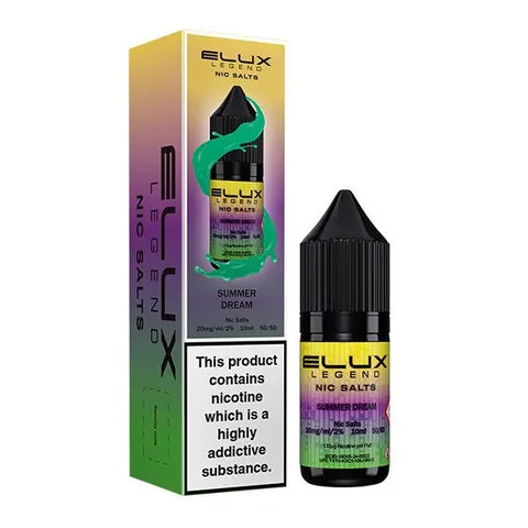 elux legend 10ml nic salts summer dream on white background