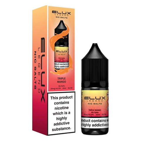 ELUX Legend 10ml Nic Salts Triple Mango / 10mg On White Background