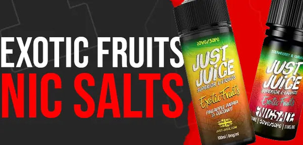 exotic fruits range a 10ml bottle and 100ml bottle