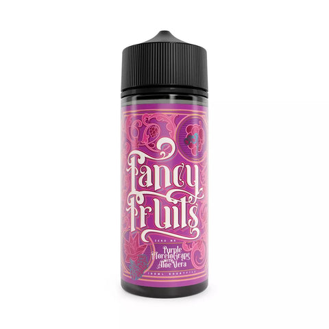 Fancy Fruits 100ml Shortfill E-Liquids Purple Moreto Grape with Aloe Vera On White Background