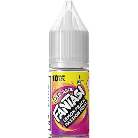 Fantasi Bar Juice Salts 10ml E-Liquid Lemon Peach Passionfruit / 20mg On White Background