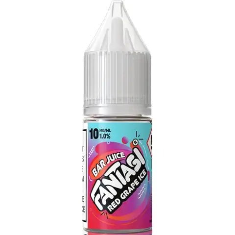 Fantasi Bar Juice Salts 10ml E-Liquid Red Grape Ice / 20mg On White Background