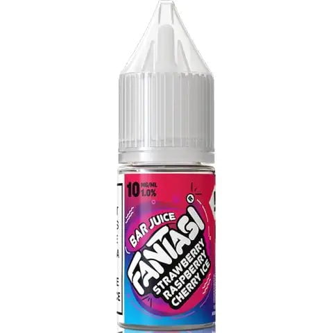 Fantasi Bar Juice Salts 10ml E-Liquid Strawberry Raspberry Cherry Ice / 20mg On White Background