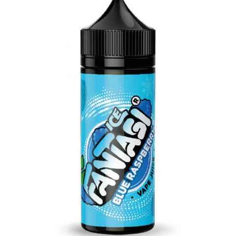 Fantasi E-Liquids Ice 100ml Shortfill Blue Raspberry Ice On White Background